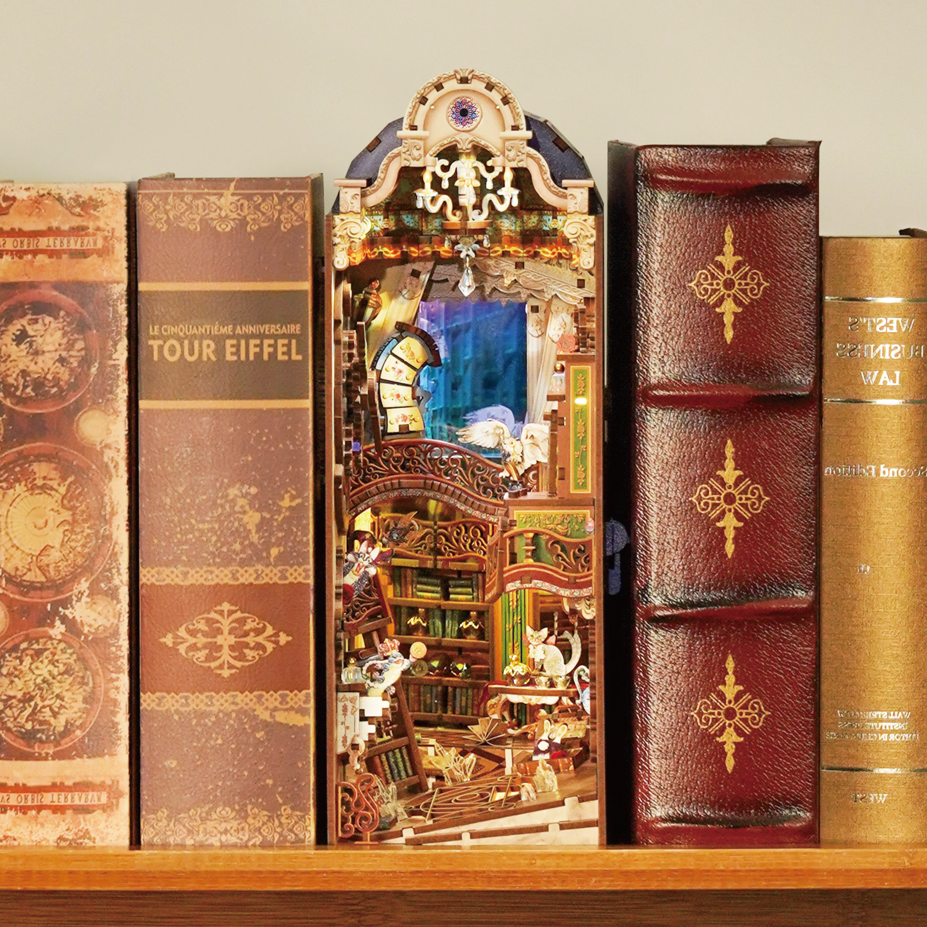 Magical Library DIY Book Nook Kit  (With Dust Cover)-Book Nook World