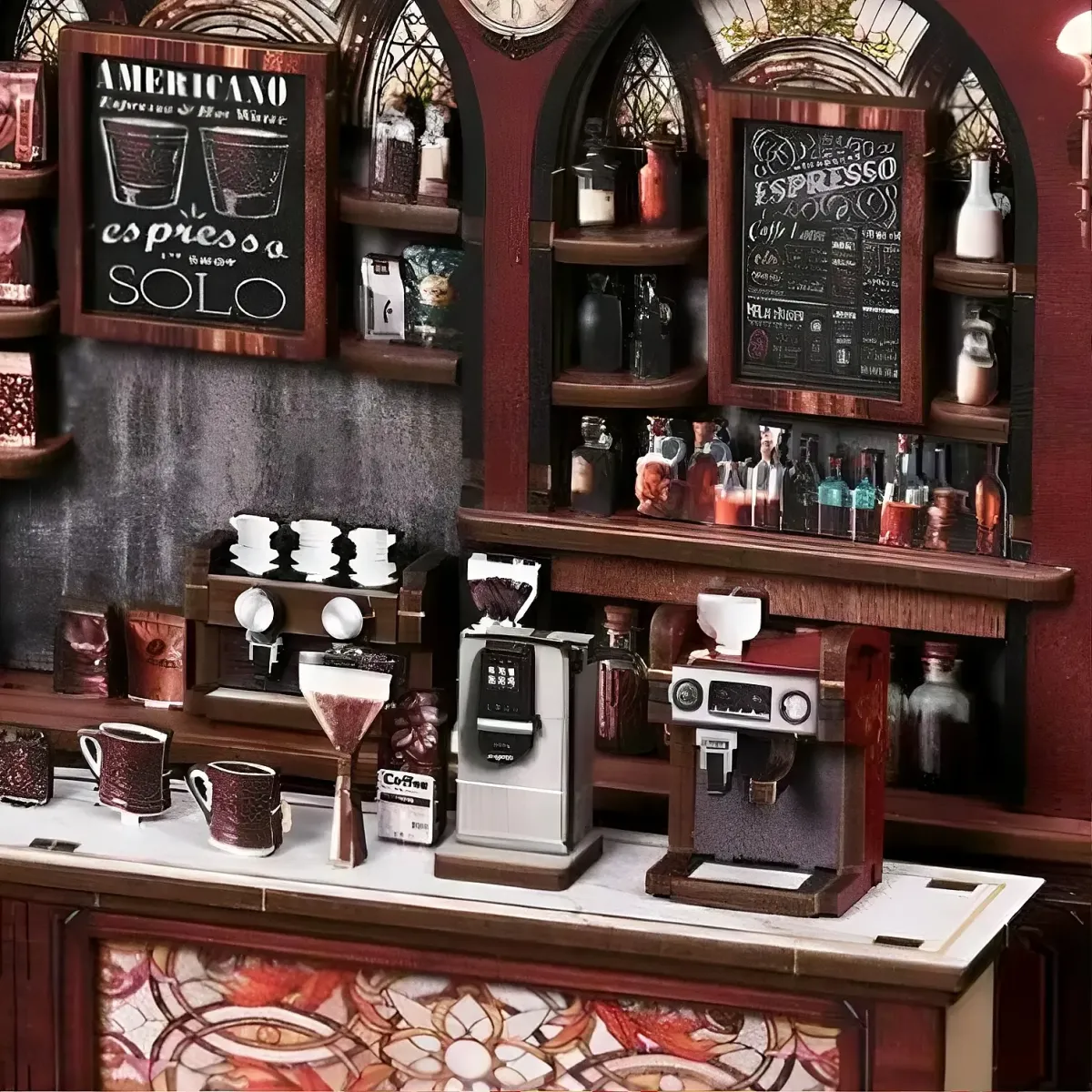 Bar à bières rétro bien fourni