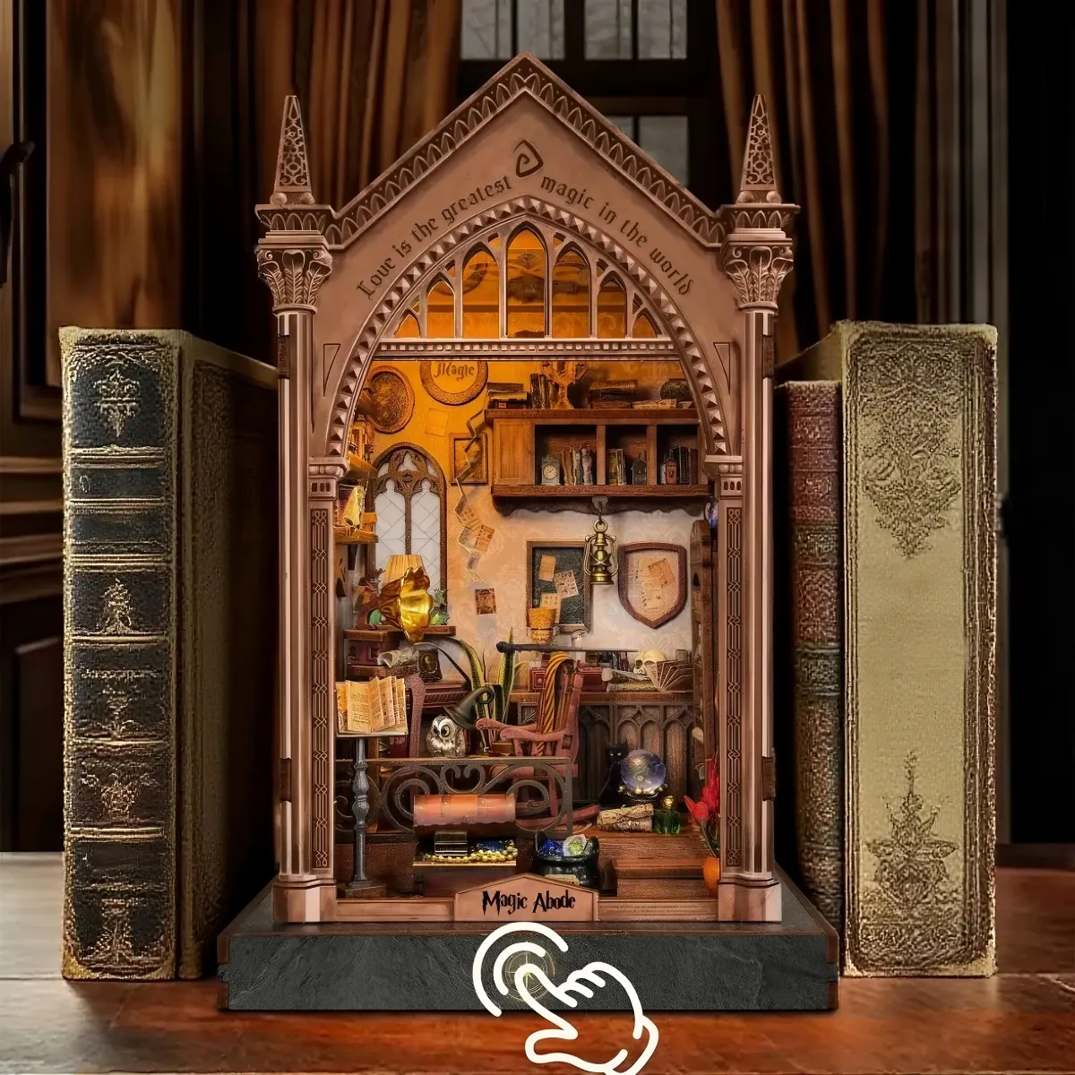 Activation tactile en un clic pour l'éclat de la chambre de sorcier enchantée