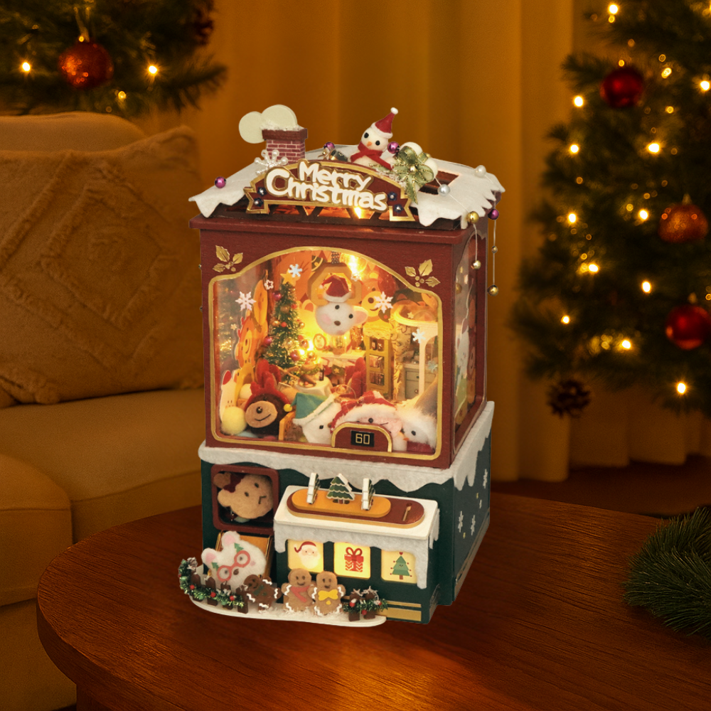 Christmas Crane Game Book Nook Kit-Book Nook World