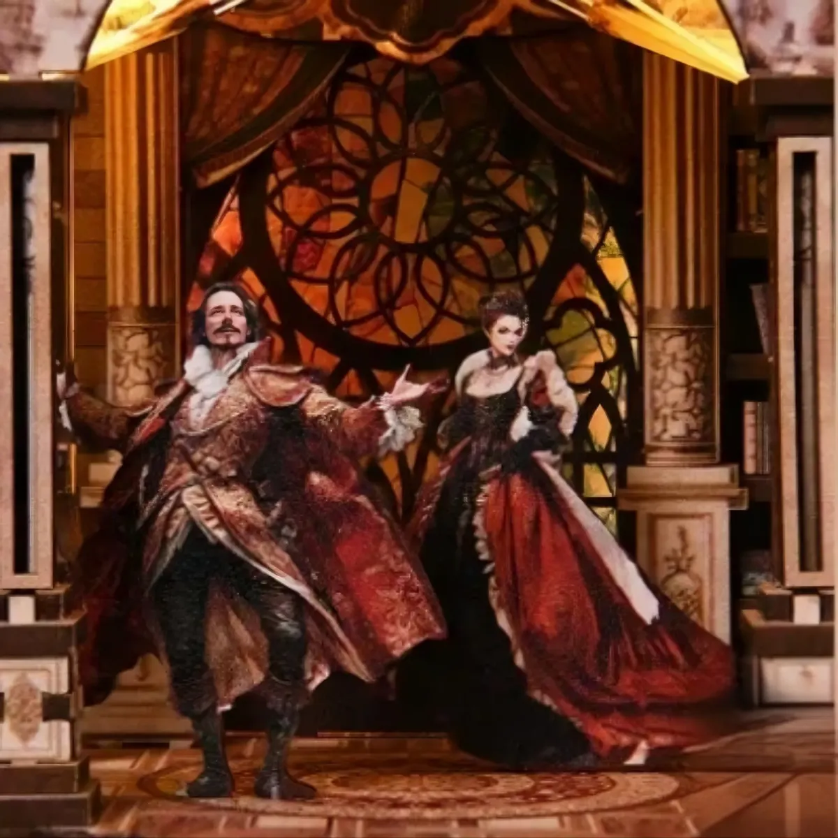 Vintage Opera Character Balcony Scene Ornaments