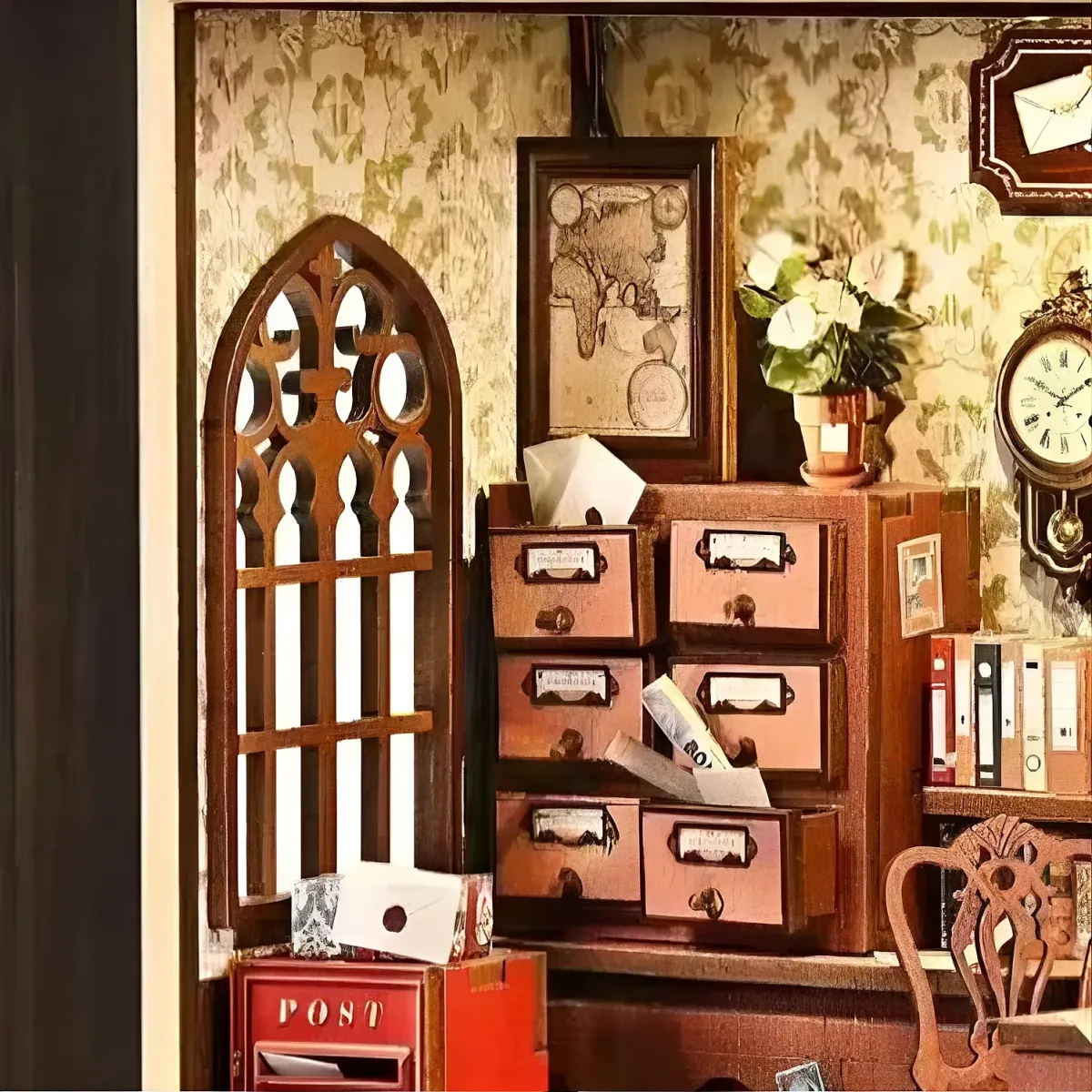 Antique Arch Lattice Side Window Partition