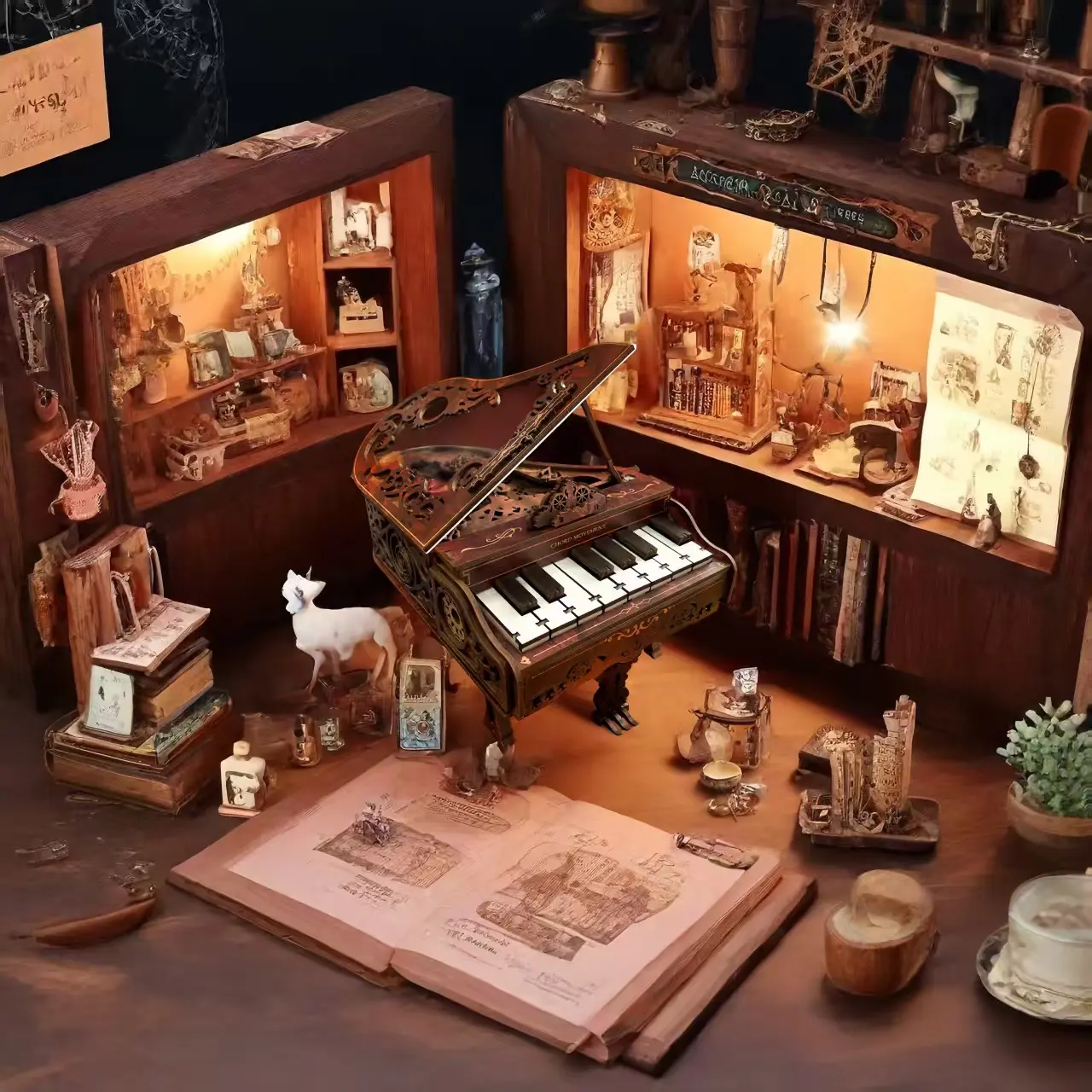 3D Piano Model Kit｜Mechanical 3D Wooden Puzzle Kit