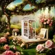 Romantisches Garten-DIY-Buch-Ecken-Set