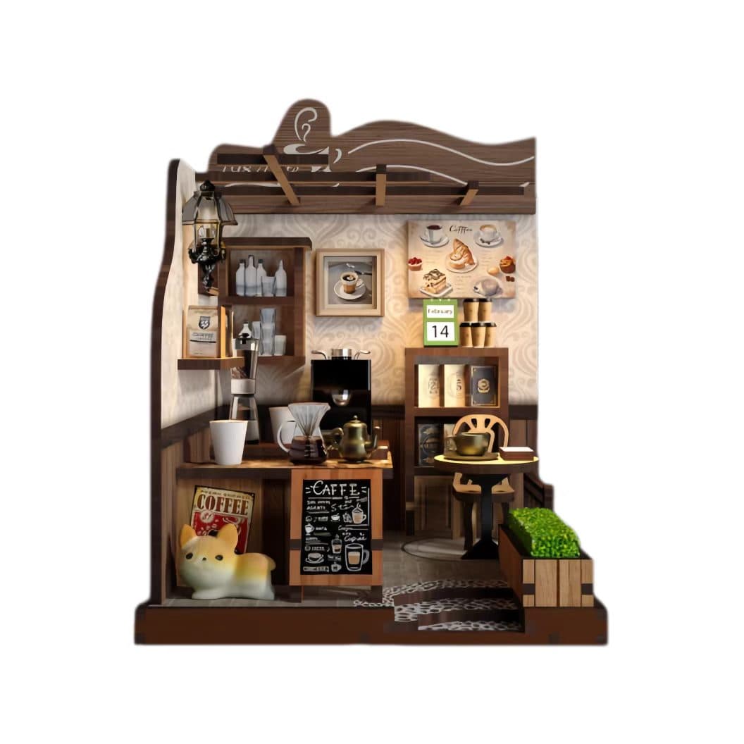 1987 Country Café DIY Mini House Kit -Cozy Café Scene – Book Nook