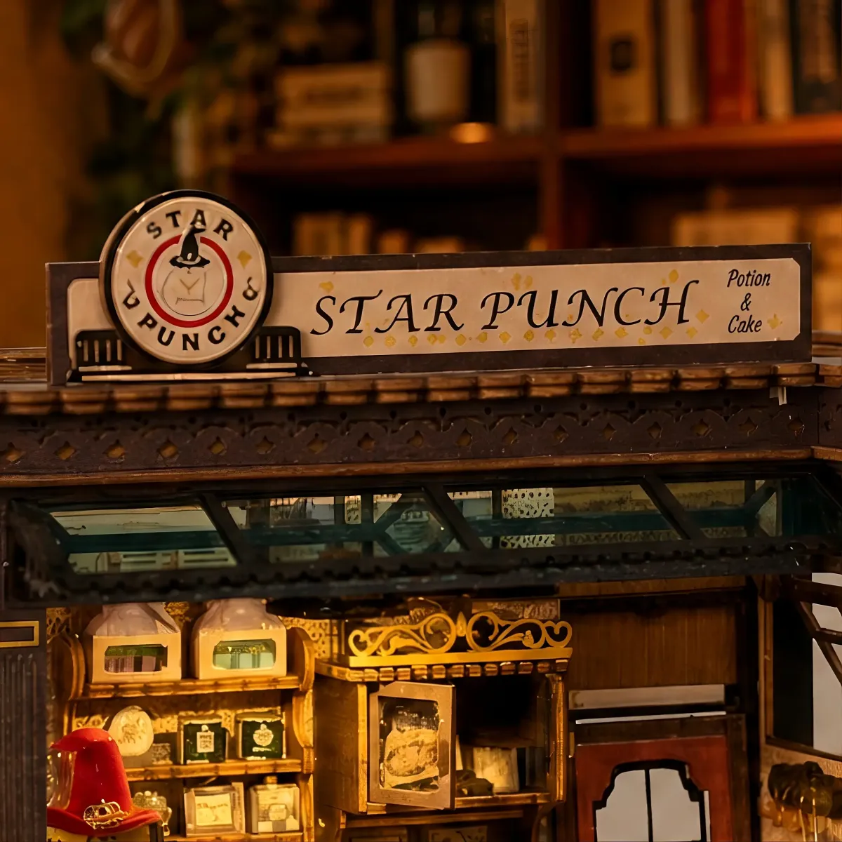 Exquisitely Detailed Vintage Magic Shop Storefront Scene