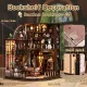 This is a 3D wooden puzzle designed to create a miniature bookstore scene that can be inserted into a bookshelf as a decorative book nook.