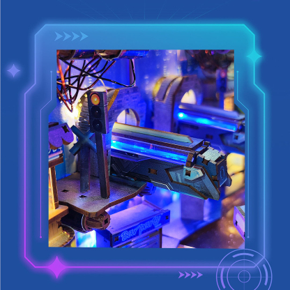New Cyberpunk DIY Book Nook Kit with 70 LED Light-Book Nook World