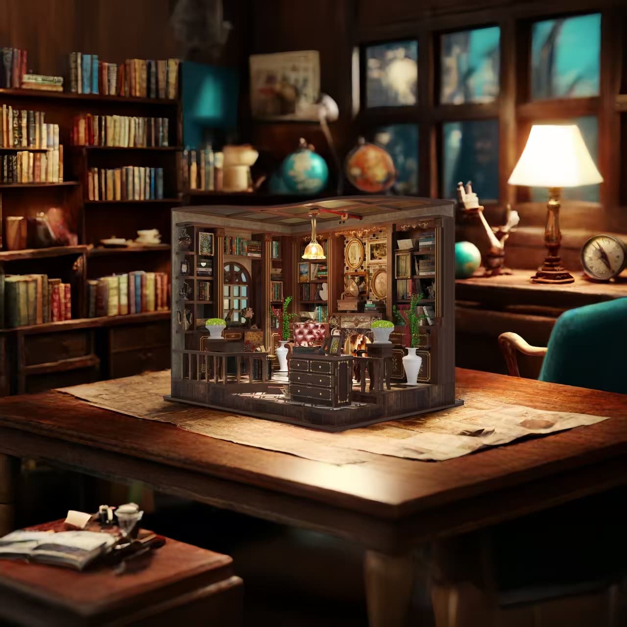 Left Bank Study DIY Mini House Kit l Miniature Kit