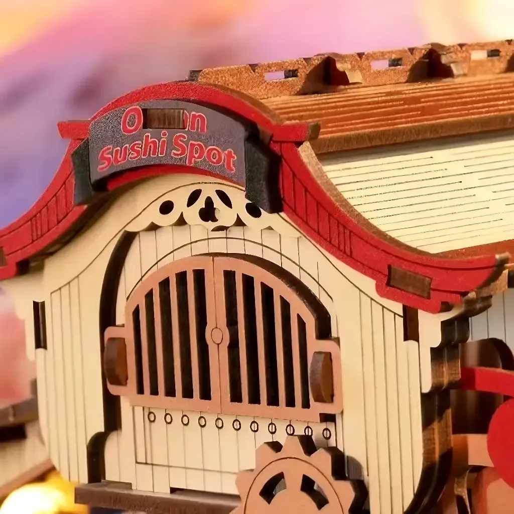 Fassade eines traditionellen japanischen Sushi-Ladens
