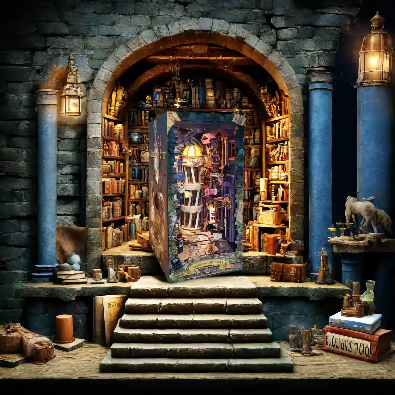 Magic Night Alley DIY Book Nook Kit