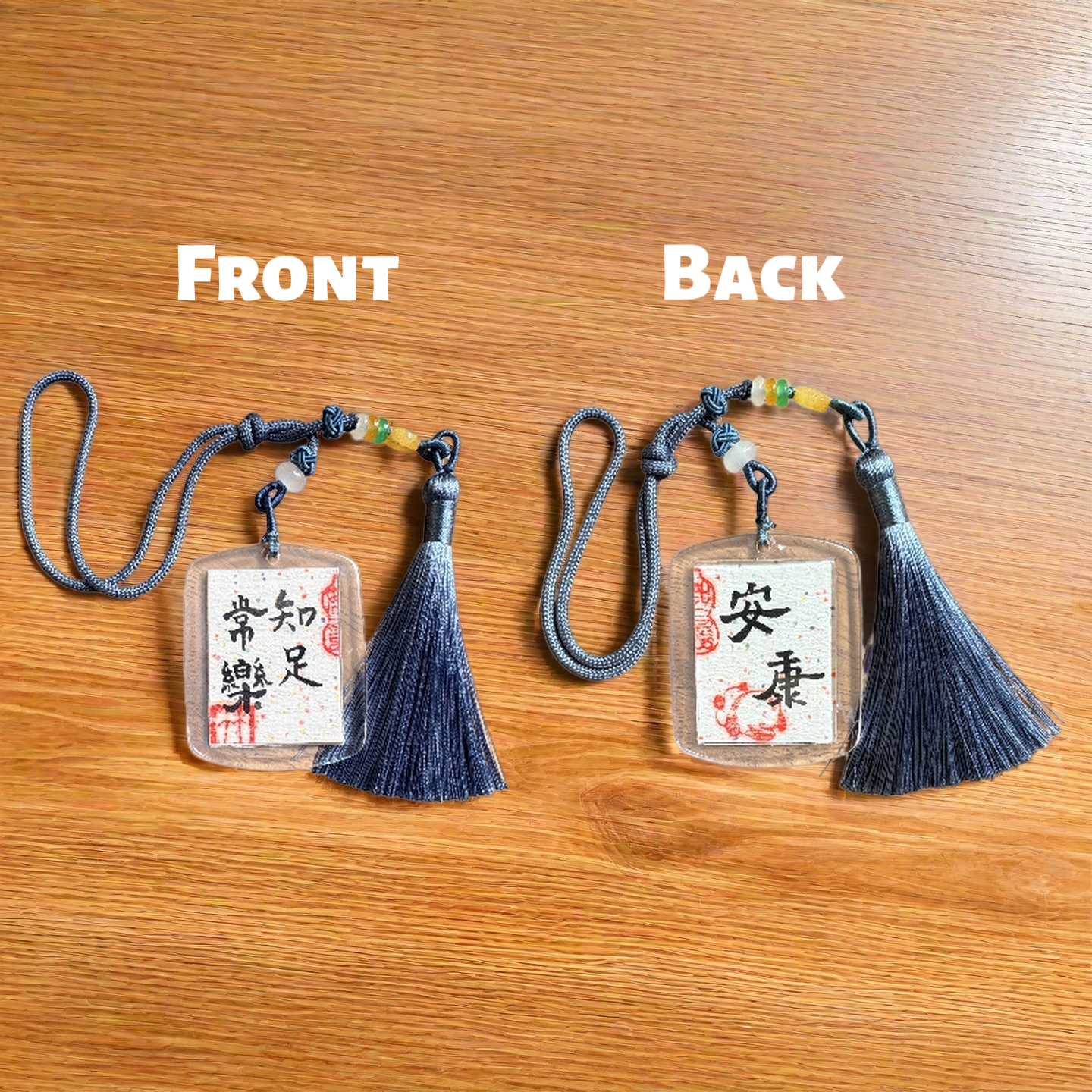 Handmade Chinese Calligraphy Tassel Charms | Meaningful Blessing Gifts