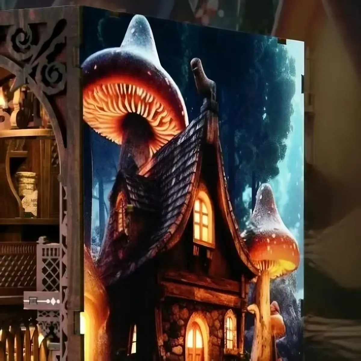 Mushroom Cottage Forest Mural