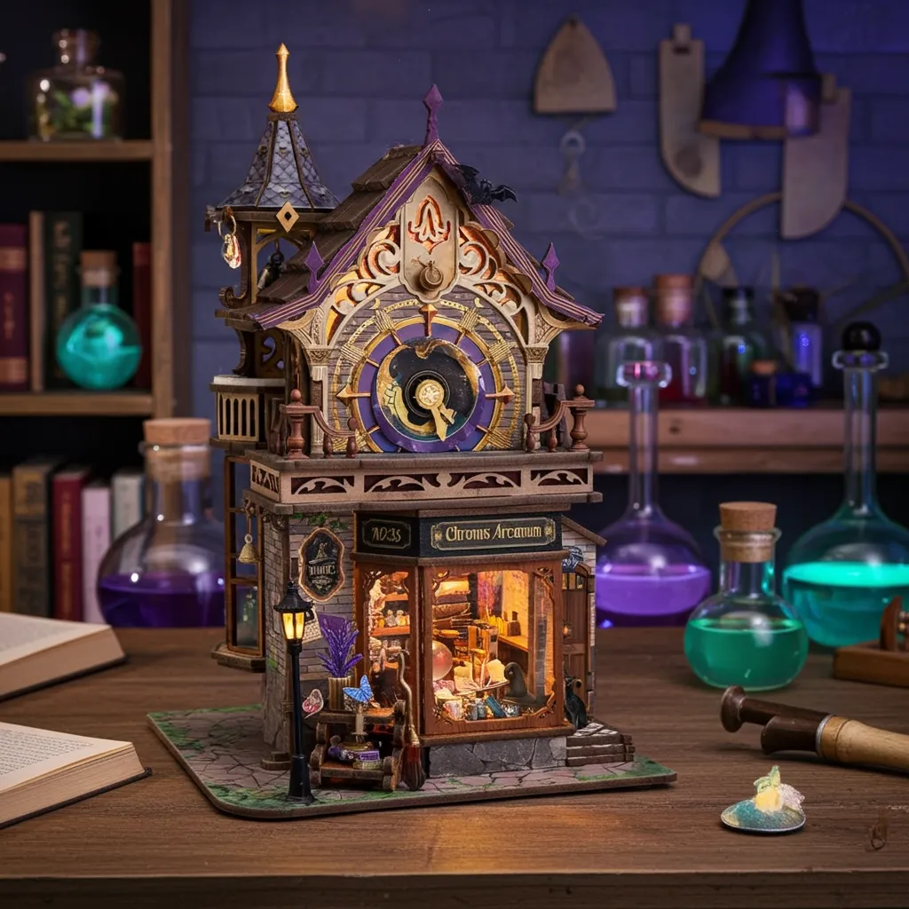 Time Magic Club DIY Miniature Architecture Kit ｜ 3D Wooden Mechanical Puzzles
