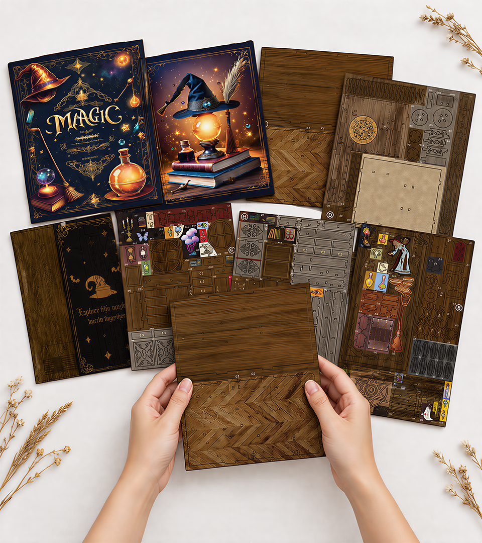 Magic Night DIY Book Nook Kit build detail