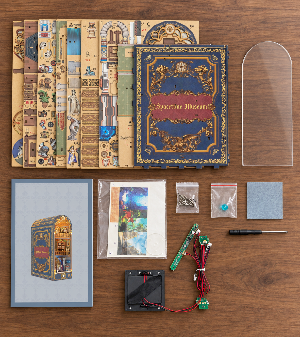 Spacetime Museum DIY Book Nook Kit build detail