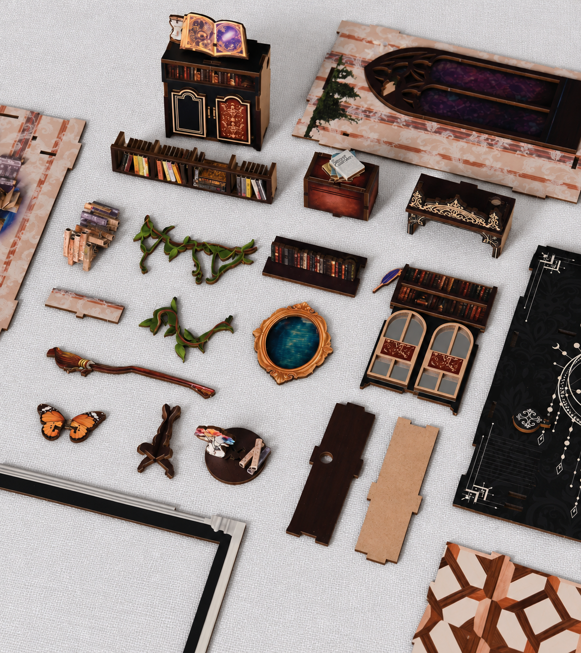 The Realm Of The Magic Book DIY Book Nook build detail