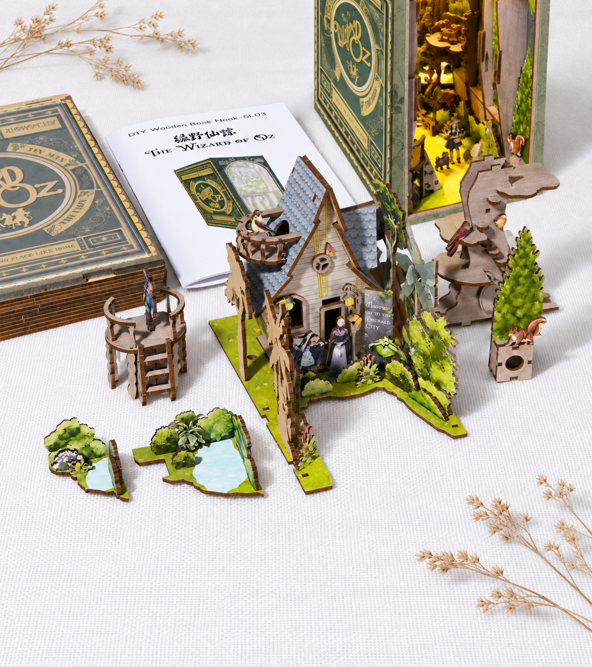 The Wizard of Oz DIY Book Nook Kit build detail