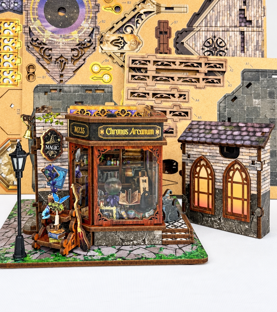 タイムマジッククラブ DIYミニチュア建築キット ｜ 3D木製機械パズルの組み立ての詳細