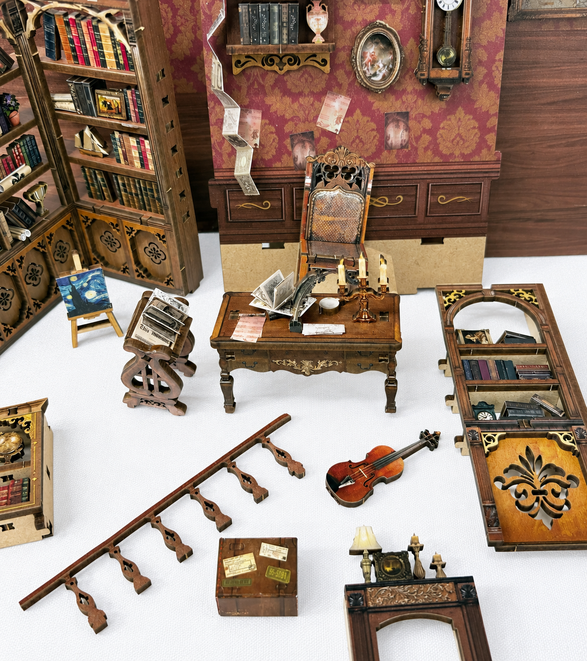Time Book House DIY Book Nook Kit build detail