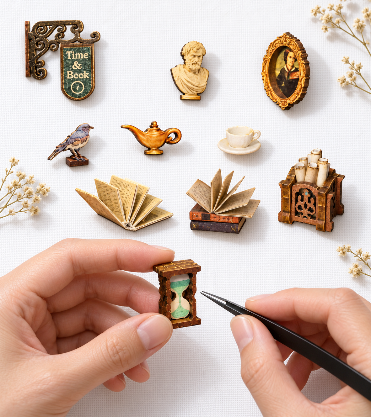 Wonder Library DIY Book Nook Kit build detail