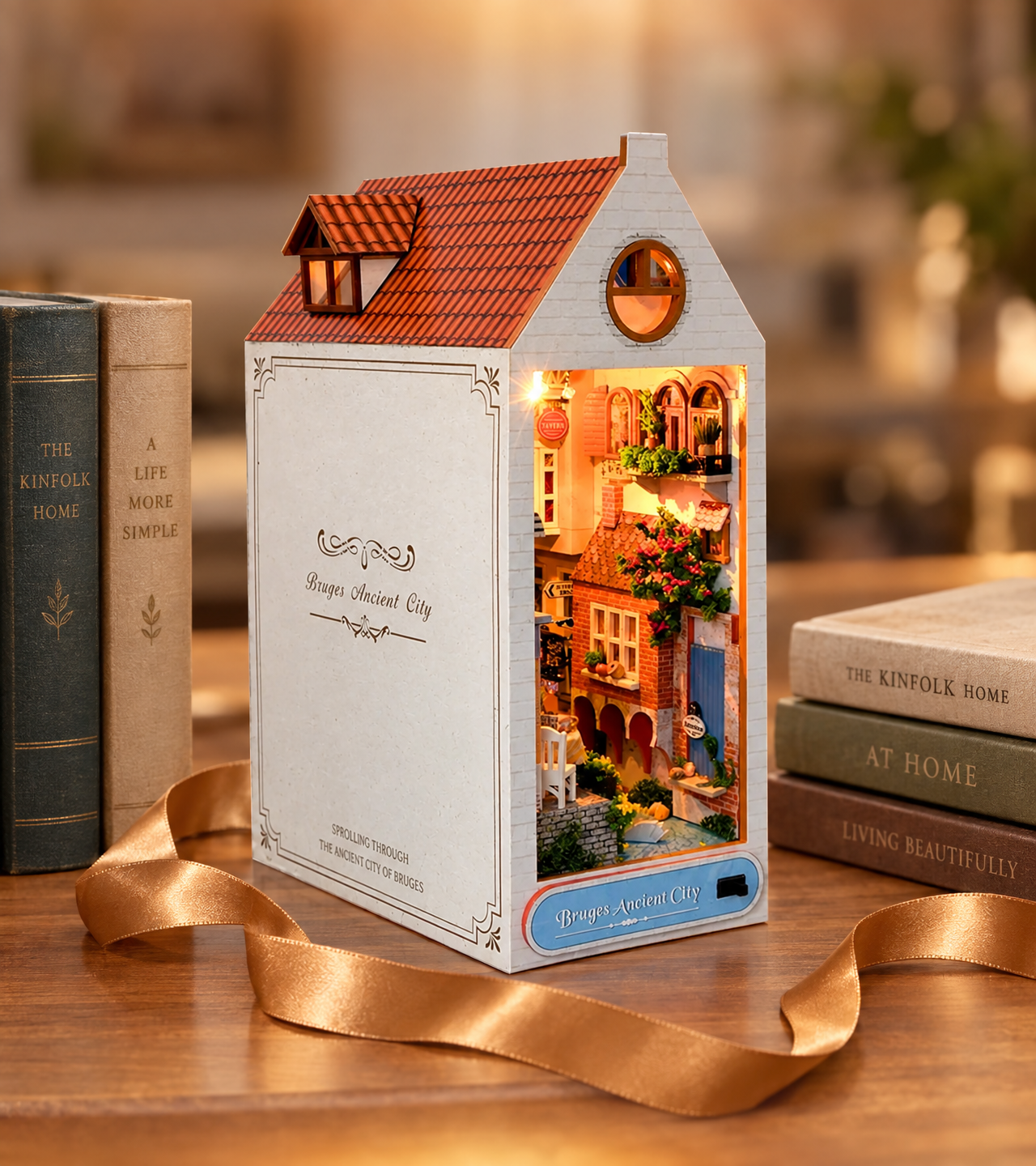 Bruges Ancient City DIY Book Nook Kit build detail