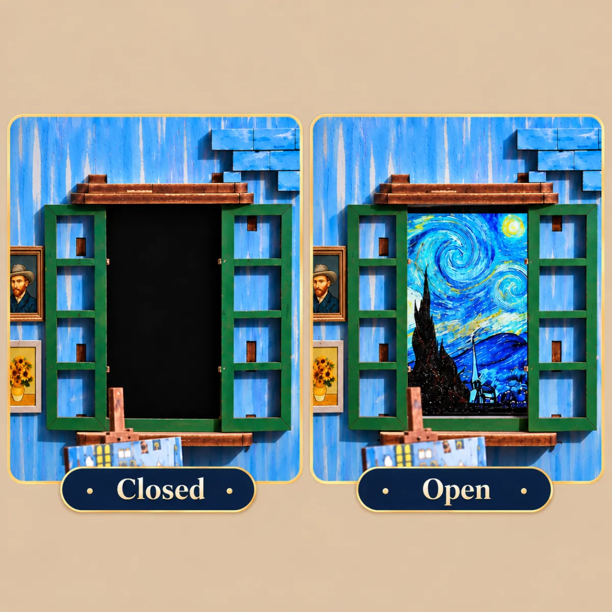 Dynamic Starry Night Window