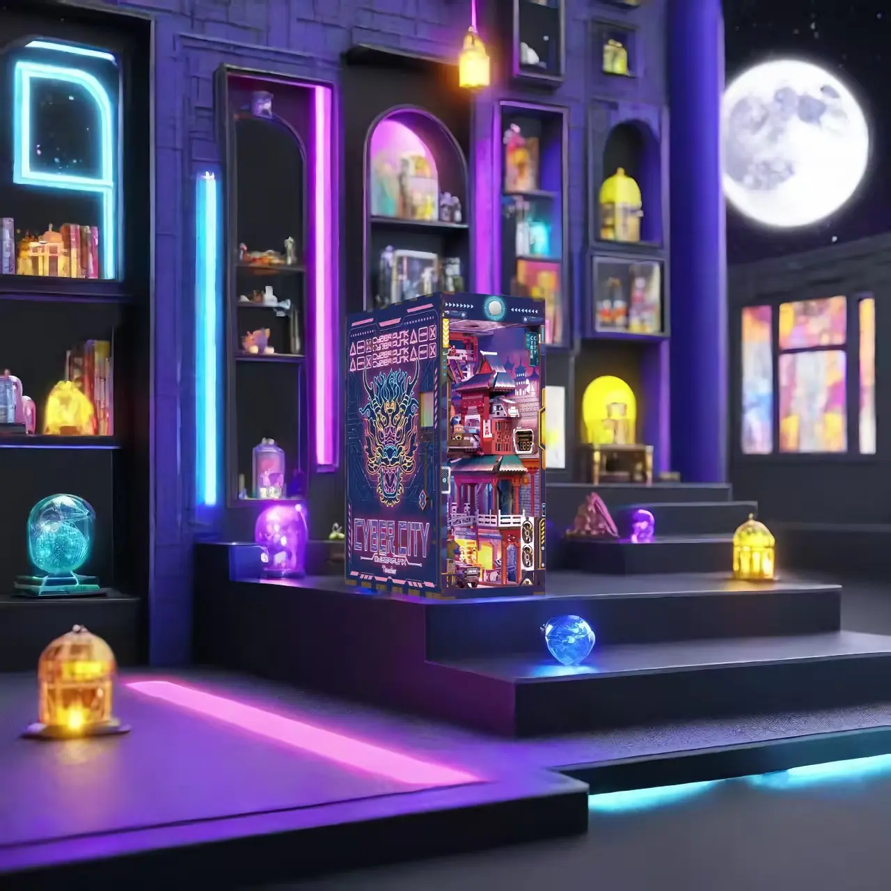 Cyber City DIY Book Nook Kit 