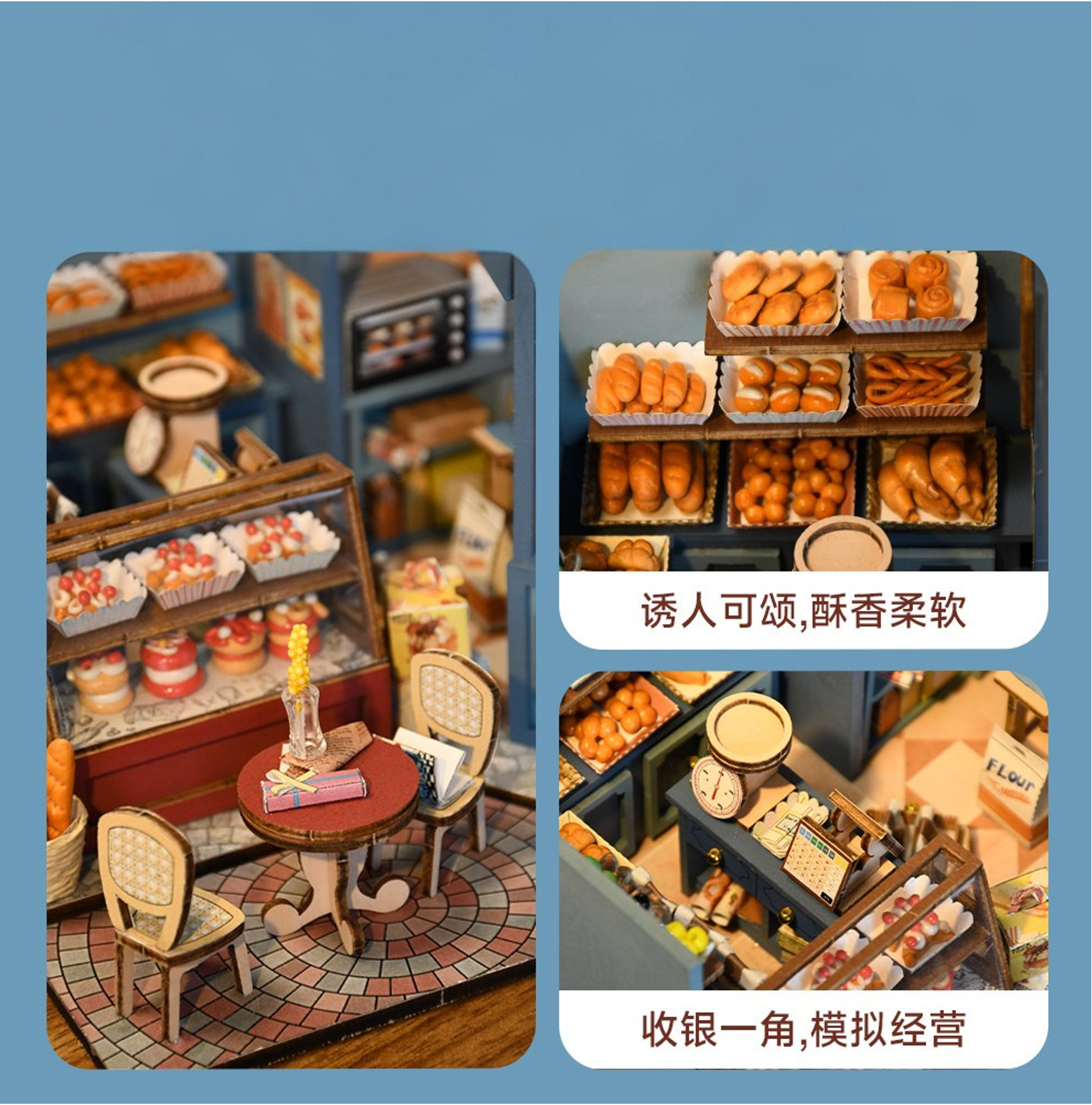 French Bakery DIY Miniature Kit-Book Nook World