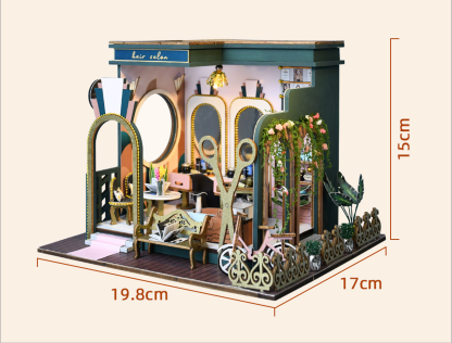 Hair Saloon DIY Miniature Kit-Book Nook World