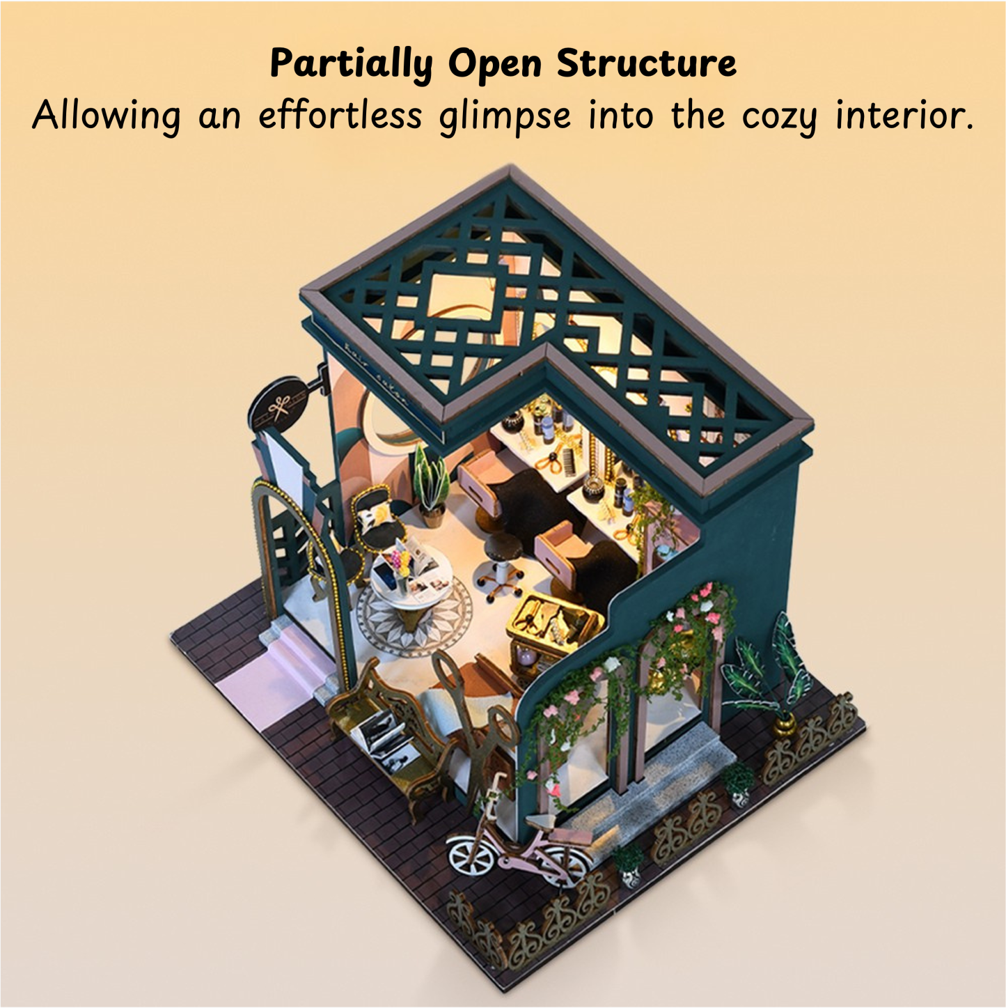 Hair Saloon DIY Miniature Kit-Book Nook World