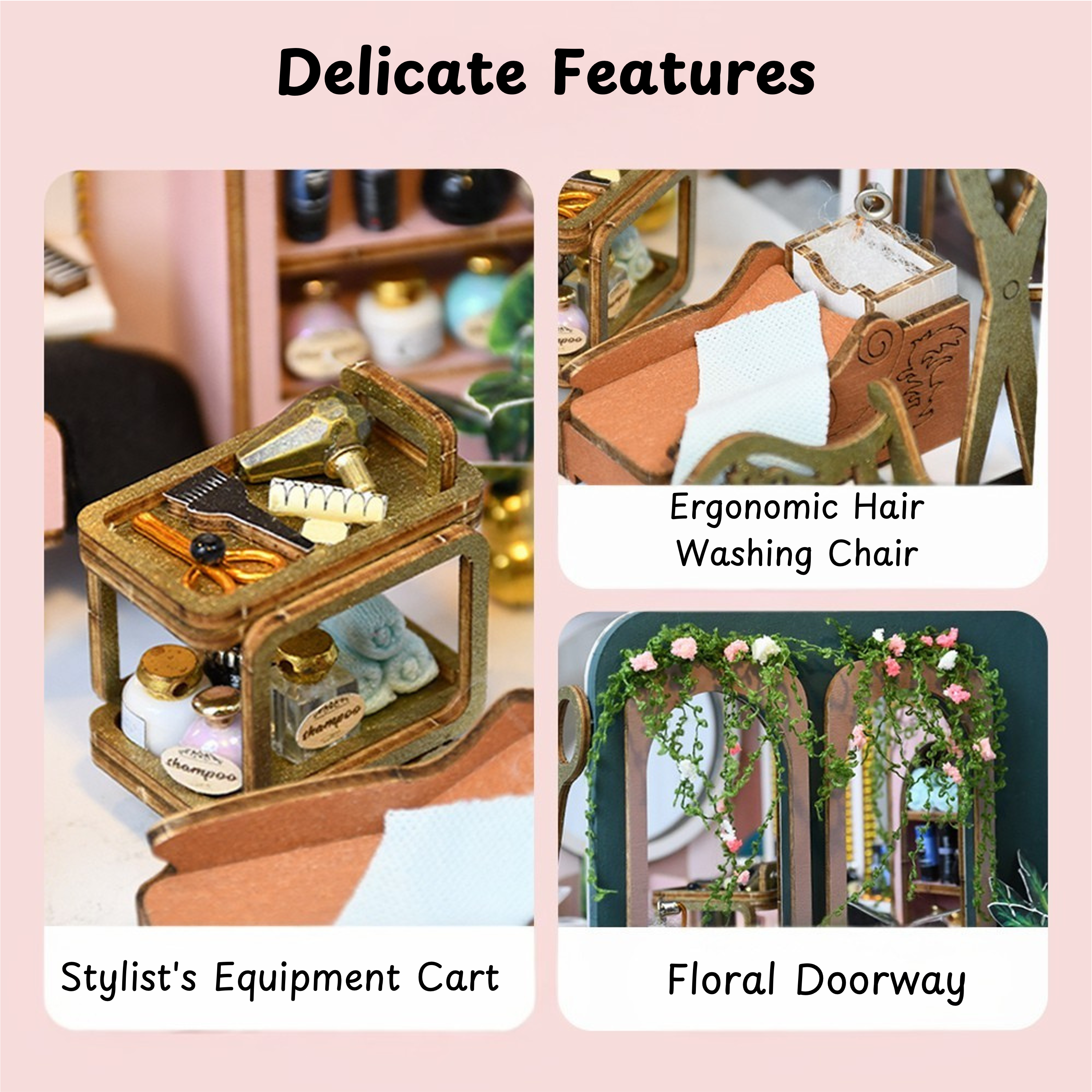 Hair Saloon DIY Miniature Kit-Book Nook World