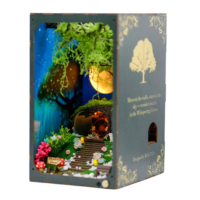 Hobbins Hovel DIY Book Nook Kit-side view , the hobbit book nook