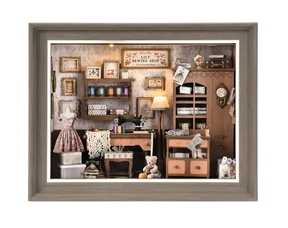 Lily Sewing Shop Story Frame Kit 3-in-1 Puzzle Kit BNW