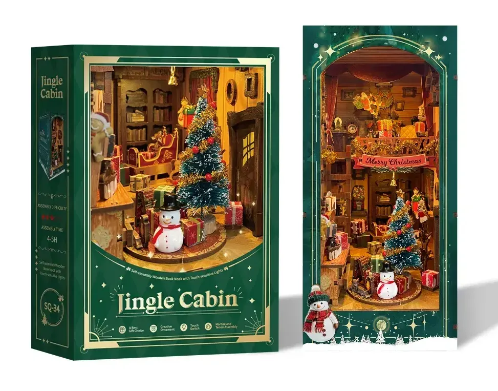 Jingle Cabin DIY Book Nook Kit BNW