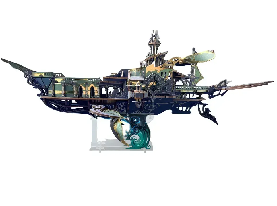 Whale Ark of the Universe 3D Mechanical Transmission Wooden Puzzle Kit BNW
