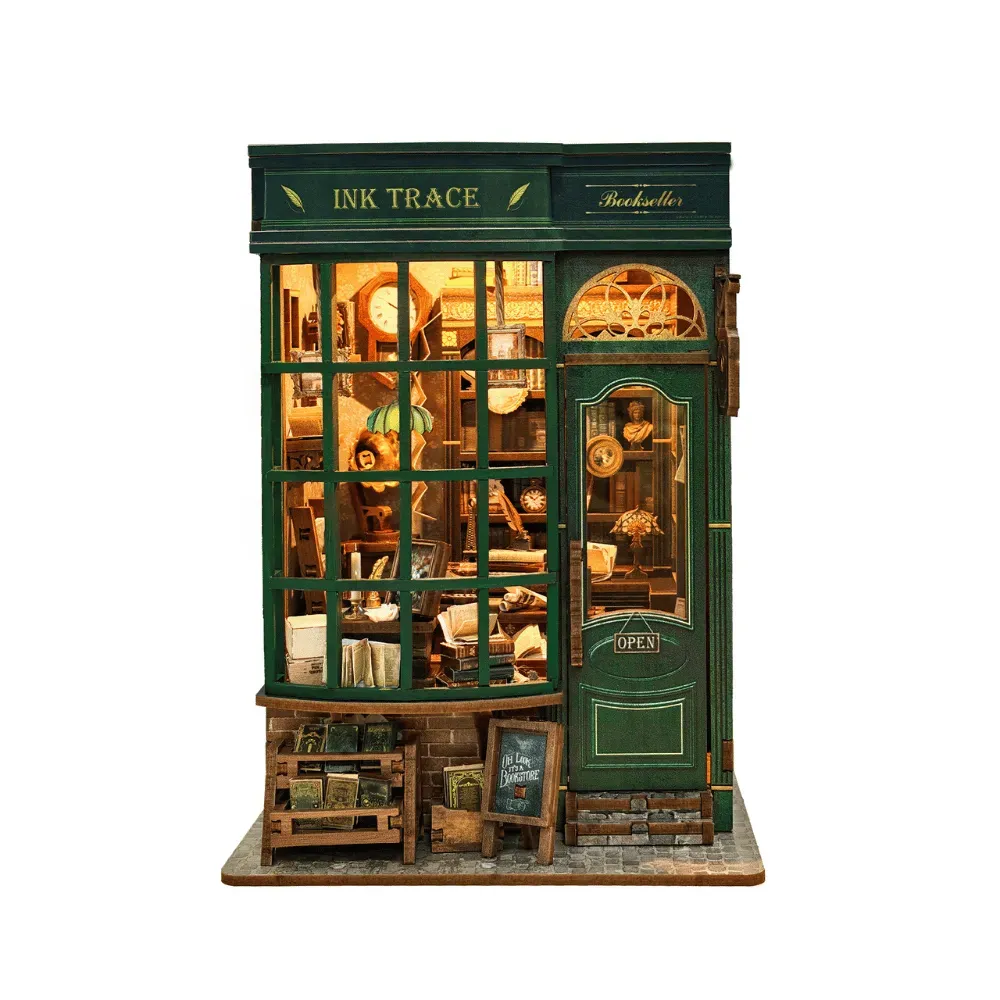 Bouwdetails van Ink Trace Boekwinkel DIY Boekenhoekje Kit