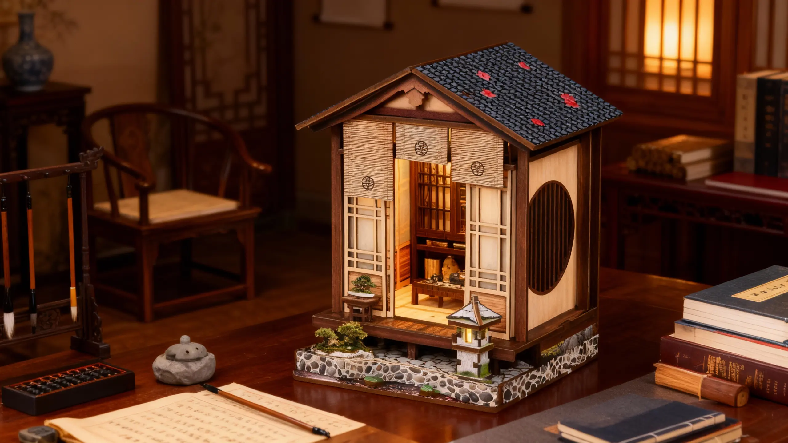 Experience the gentle beauty and cultural depth of Japan through our Japanese Book Nook Miniature Series.