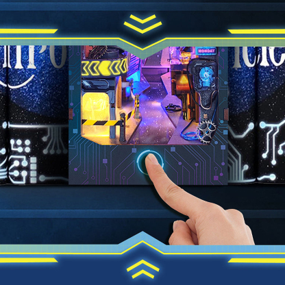 New Cyberpunk DIY Book Nook Kit with 70 LED Light-Book Nook World