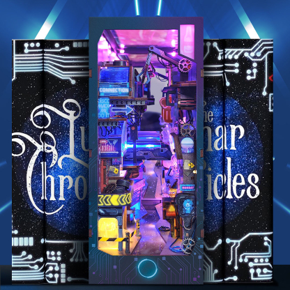 New Cyberpunk DIY Book Nook Kit with 70 LED Light-Book Nook World