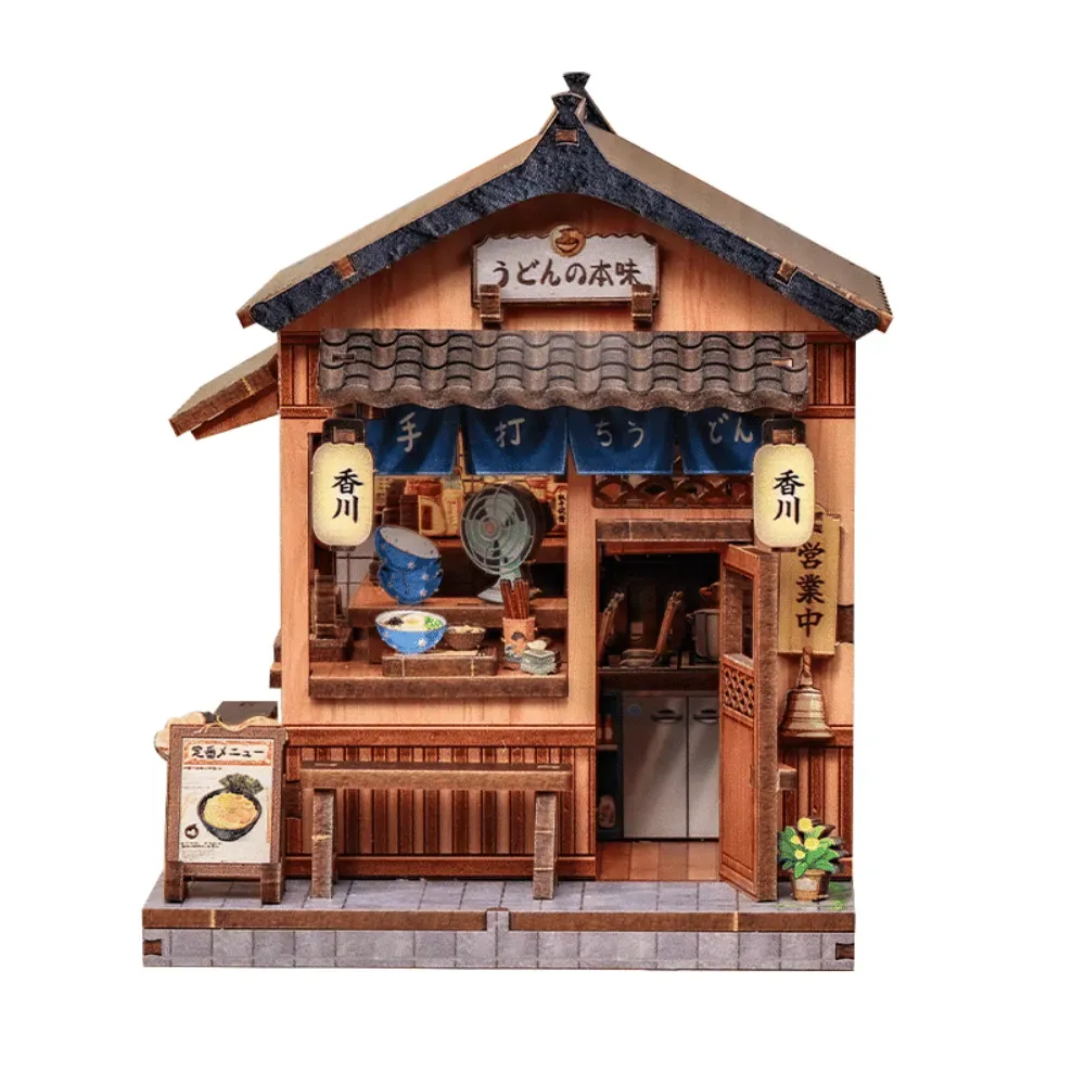 Bouwdetails van Kagawa Udon House DIY Mini House Kit l DIY Miniatuur Kit