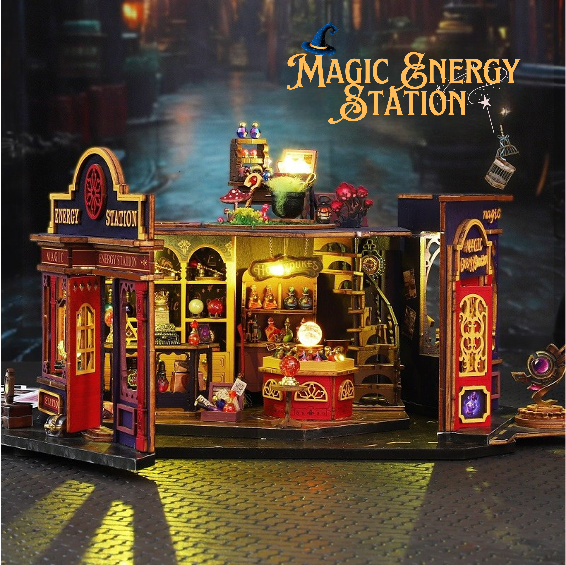 Magic Energy Station DIY Miniature Kit-Book Nook World