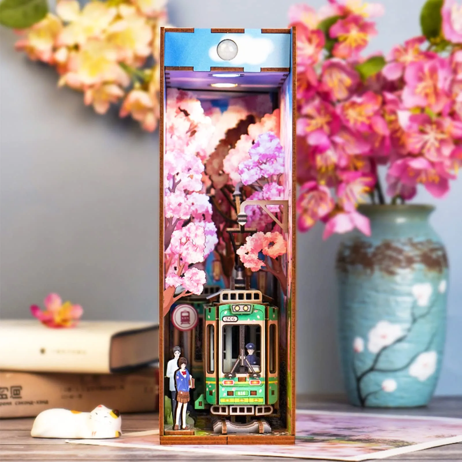 Sakura's Travel DIY Book Nook Kit-Japanese Cherry Blossom Scene