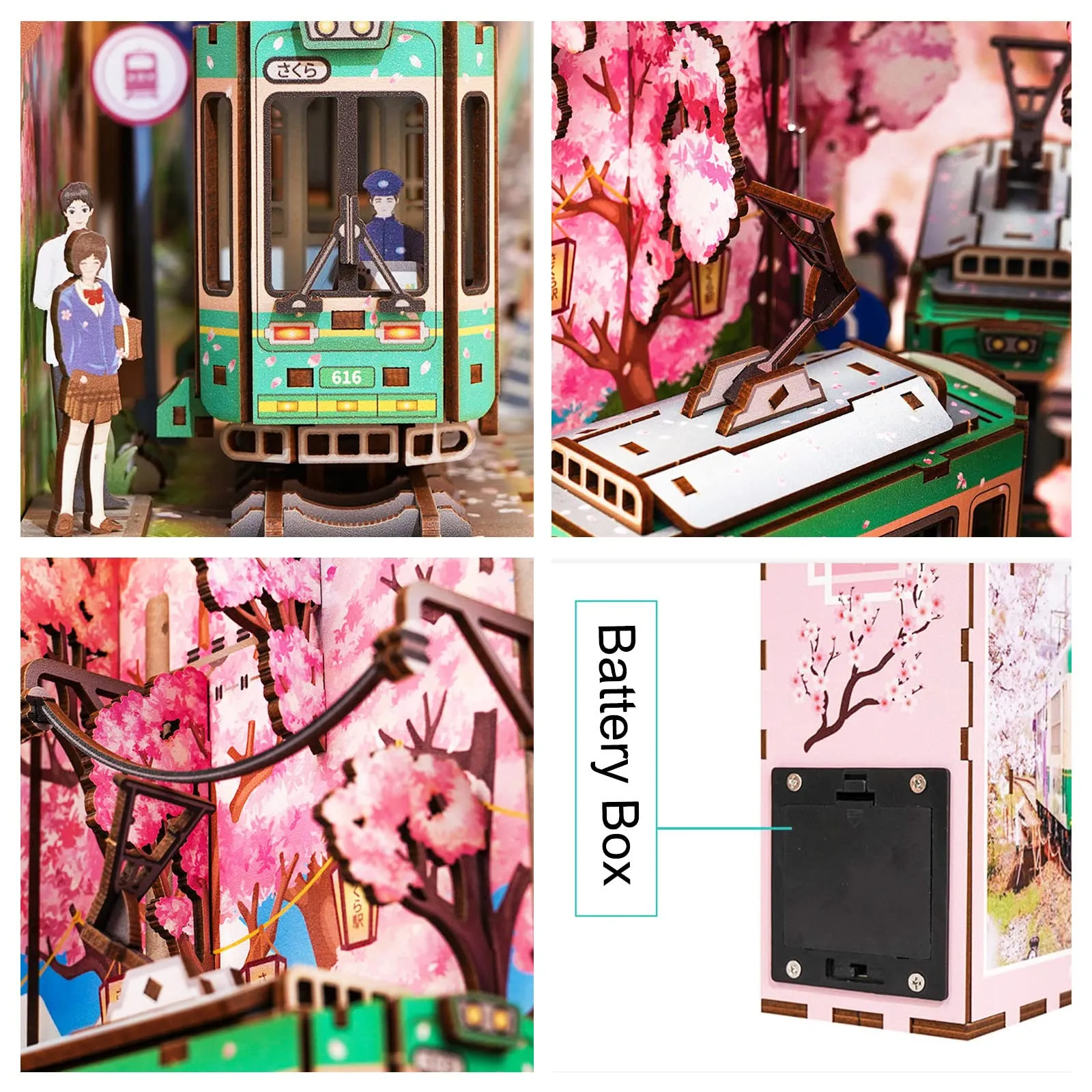 Sakura's Travel DIY Book Nook Kit-Japanese Cherry Blossom Scene