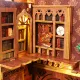 Library of Books DIY Book Nook Kit (With Music Box)-Book Nook World