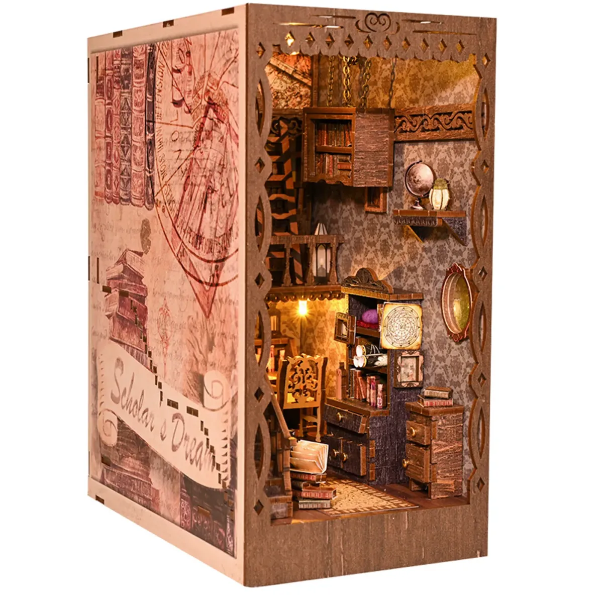 Bouwdetails van Scholar's Dreamland DIY Boekhoekset