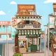 Hong Kong Tea House Wooden Puzzle Miniature Dollhouse Storage Box Kit-Book Nook World