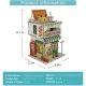 Hong Kong Tea House Wooden Puzzle Miniature Dollhouse Storage Box Kit-Book Nook World
