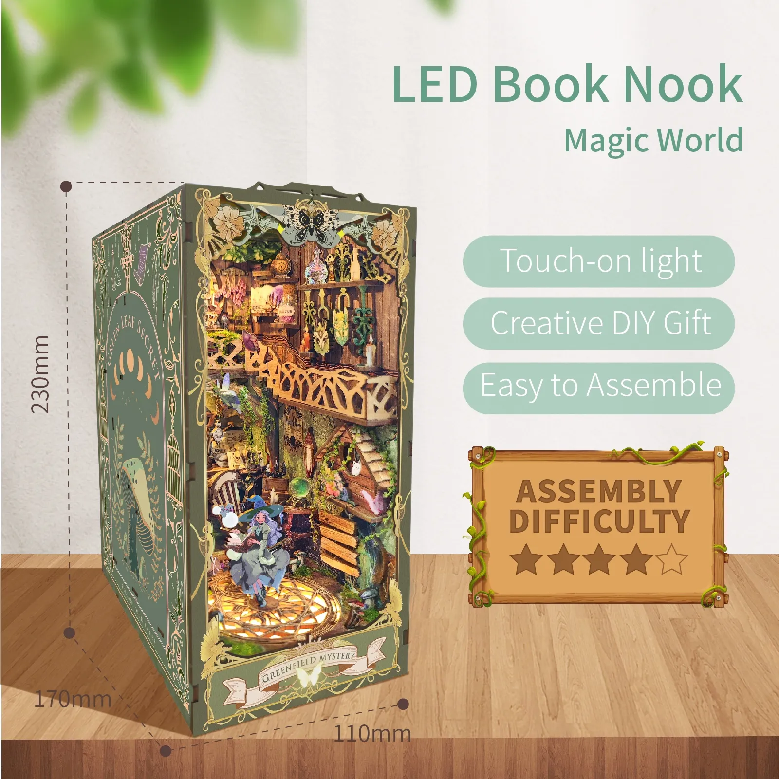 Greenfield Mystery DIY Book Nook Kit-Mini Mystery Scene – Book