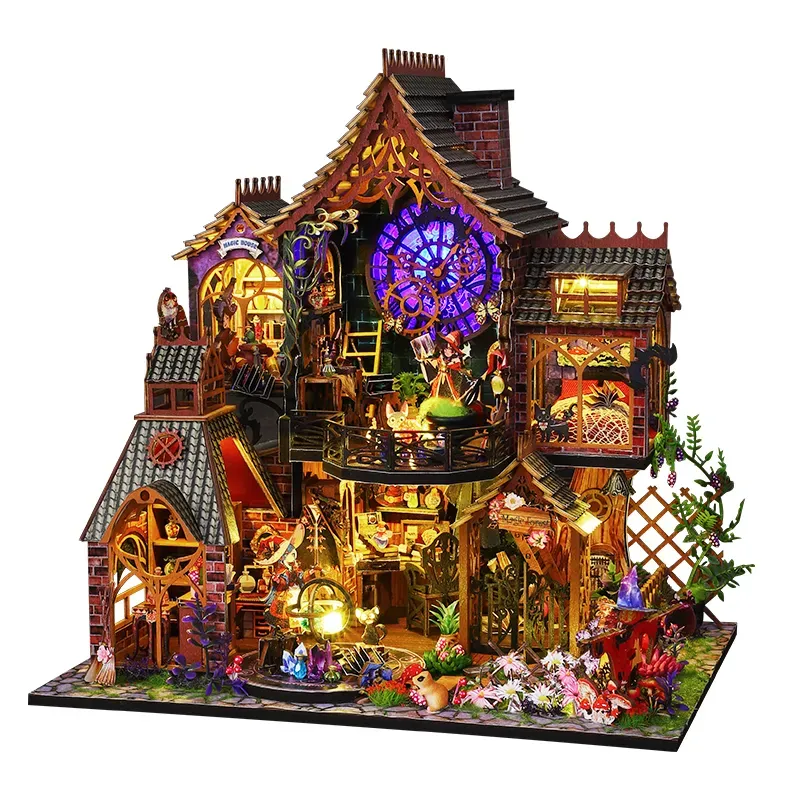 Elf House in the Forest DIY Miniature Dollhouse Kit build details